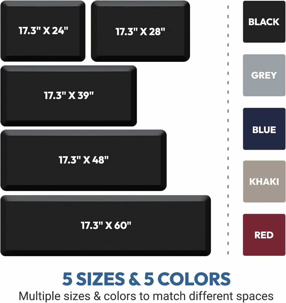 4/5 Inch Thick Kitchen Mats for Floor,Home  Kitchen Rug,Anti-Fatigue Mats,Waterproof Non-Slip Kitchen Mats,Comfort Standing Mat for Kitchen,Floor,Office,Sofa (17.3x24 Black) 4/5 Inch Thick Kitchen Mats for Floor,Home  Kitchen Rug,Anti-Fatigue Mats,Waterproof Non-Slip Kitchen Mats,Comfort Standing Mat for Kitchen,Floor,Office,Sofa (17.3x24 Black)