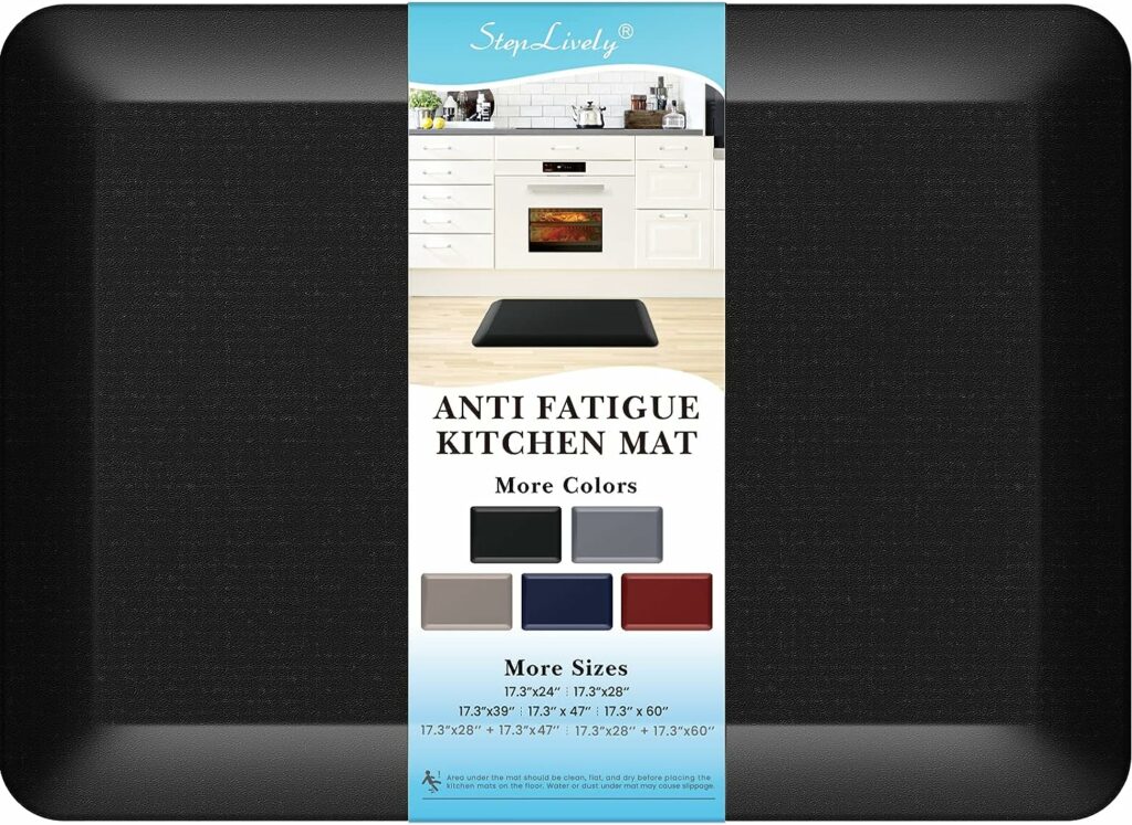 4/5 Inch Thick Kitchen Mats for Floor,Home  Kitchen Rug,Anti-Fatigue Mats,Waterproof Non-Slip Kitchen Mats,Comfort Standing Mat for Kitchen,Floor,Office,Sofa (17.3x24 Black) 4/5 Inch Thick Kitchen Mats for Floor,Home  Kitchen Rug,Anti-Fatigue Mats,Waterproof Non-Slip Kitchen Mats,Comfort Standing Mat for Kitchen,Floor,Office,Sofa (17.3x24 Black)