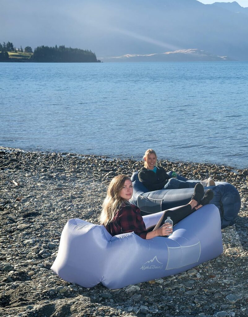 AlphaBeing Inflatable Lounger - Best Air Lounger Sofa for Camping, Hiking - Ideal Inflatable Couch for Pool and Festivals - Perfect Inflatable Beach Chair for Adults AlphaBeing Inflatable Lounger - Best Air Lounger Sofa for Camping, Hiking - Ideal Inflatable Couch for Pool and Festivals - Perfect Inflatable Beach Chair for Adults