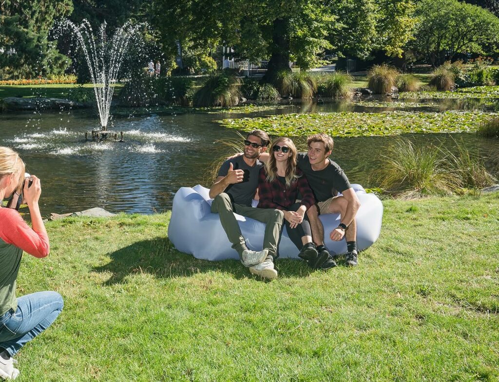 AlphaBeing Inflatable Lounger - Best Air Lounger Sofa for Camping, Hiking - Ideal Inflatable Couch for Pool and Festivals - Perfect Inflatable Beach Chair for Adults AlphaBeing Inflatable Lounger - Best Air Lounger Sofa for Camping, Hiking - Ideal Inflatable Couch for Pool and Festivals - Perfect Inflatable Beach Chair for Adults