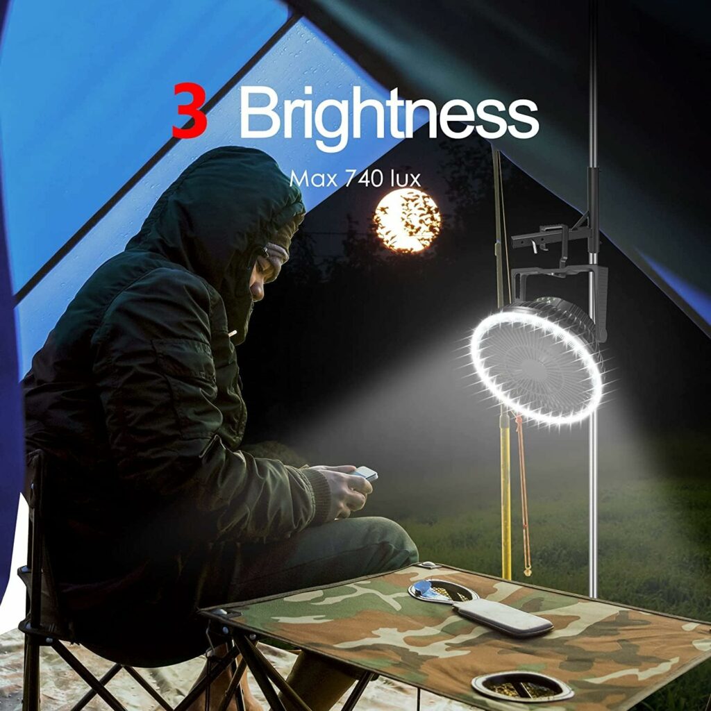 Camping Fan and LED Lantern, 10000mAh 8-Inch Rechargeable Battery Powered Tent Fan for Camping Trip, Portable Battery Operated Outdoor Fan for Patio Gazebo Camper RV Truck Travel Cruise Power Outages Camping Fan and LED Lantern, 10000mAh 8-Inch Rechargeable Battery Powered Tent Fan for Camping Trip, Portable Battery Operated Outdoor Fan for Patio Gazebo Camper RV Truck Travel Cruise Power Outages
