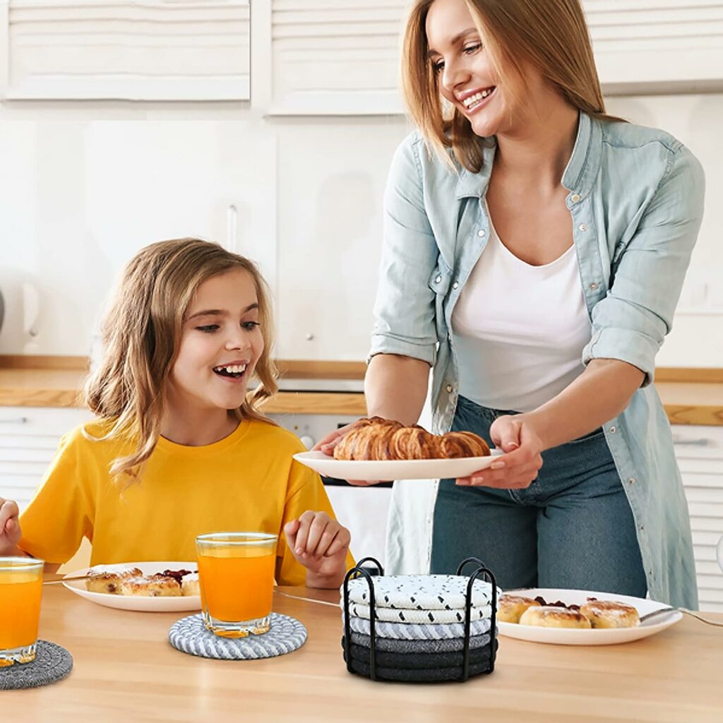 Coasters for Drinks, Coasters for Coffee Table, 8 Pack Coaster, Coasters for Drinks Absorbent, Boho Coasters, Coaster Set 4 - Color Cup Coasters, Coasters for Wooden Table Coasters for Drinks, Coasters for Coffee Table, 8 Pack Coaster, Coasters for Drinks Absorbent, Boho Coasters, Coaster Set 4 - Color Cup Coasters, Coasters for Wooden Table