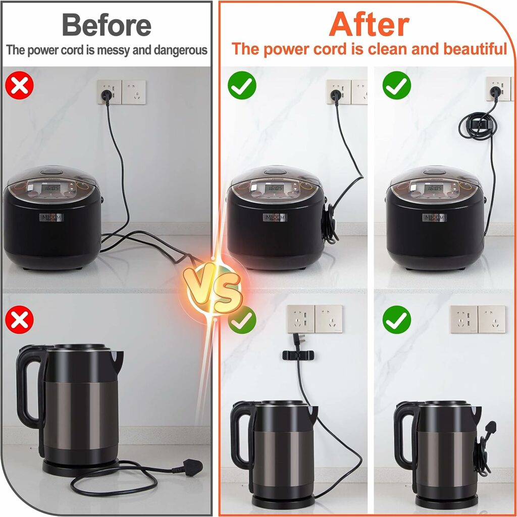 Cord Organizer for Appliance - Kitchen Appliance Cord Organizer Stick On, Cord Holder Wrapper for Appliance, Usefull Kitchen Gadgets, Kitchen Appliance Accessories for Mixer, Coffee Maker, Air Fryer Cord Organizer for Appliance - Kitchen Appliance Cord Organizer Stick On, Cord Holder Wrapper for Appliance, Usefull Kitchen Gadgets, Kitchen Appliance Accessories for Mixer, Coffee Maker, Air Fryer