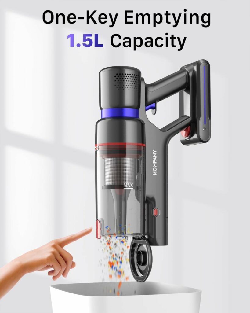 Cordless Vacuum Cleaner, 500W/40Kpa Stick Vacuum Cleaner with Touch Screen, Max 60 Mins Runtime, Anti-Tangle Vacuum Cleaner for Home, 2023 Latest Motor, Wireless Vacuum for Pet Hair/Carpet/Hard Floor Cordless Vacuum Cleaner, 500W/40Kpa Stick Vacuum Cleaner with Touch Screen, Max 60 Mins Runtime, Anti-Tangle Vacuum Cleaner for Home, 2023 Latest Motor, Wireless Vacuum for Pet Hair/Carpet/Hard Floor