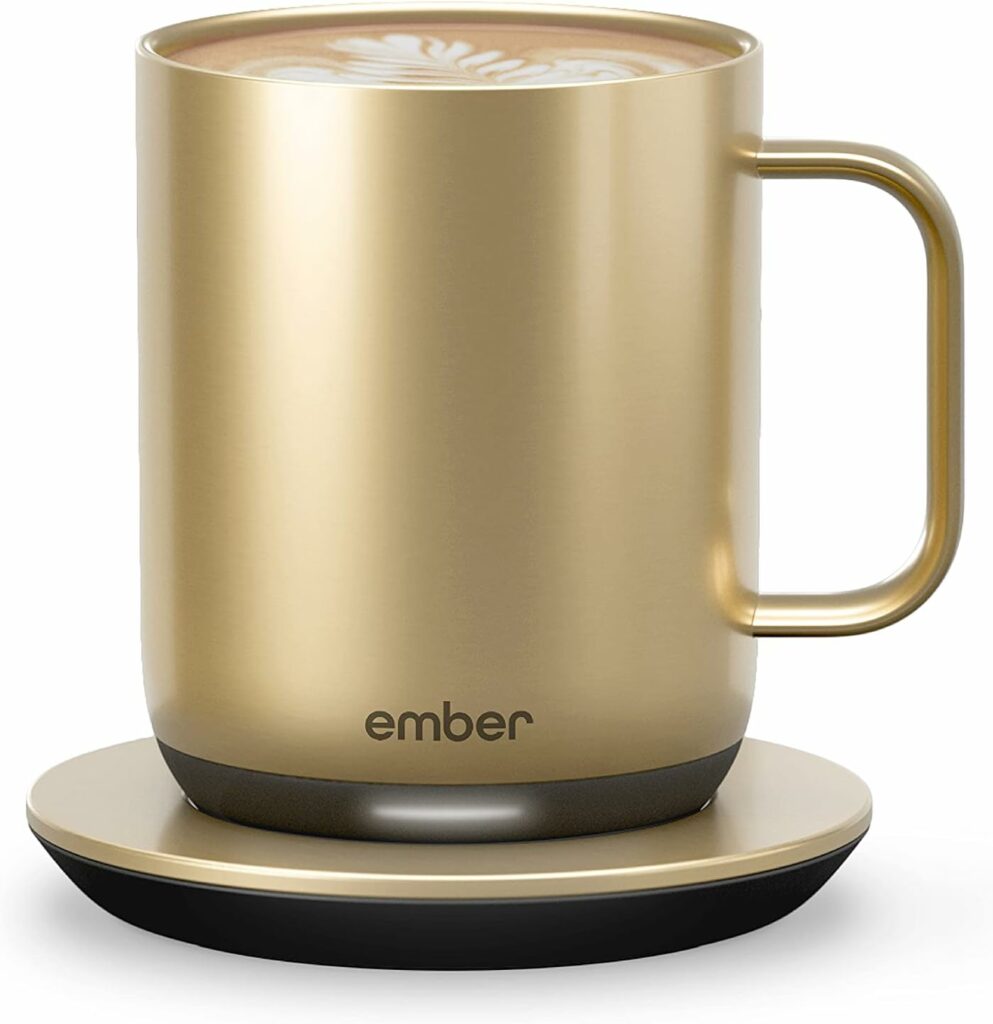 Ember Temperature Control Smart Mug 2, 10 Oz, App-Controlled Heated Coffee Mug with 80 Min Battery Life and Improved Design, Gold : Home  Kitchen Ember Temperature Control Smart Mug 2, 10 Oz, App-Controlled Heated Coffee Mug with 80 Min Battery Life and Improved Design, Gold : Home  Kitchen