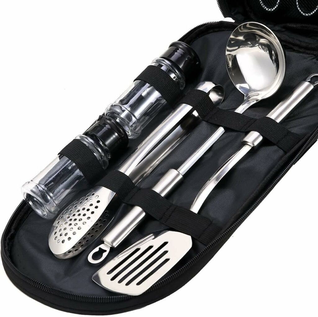 Haplululy Camping Essentials Camping Accessories Gear Must Haves Camper Tent Camping Kitchen Rv Cooking Set Camping Cooking Utensils Set Supplies Gadgets Outdoor Stove Portable Picnic Gifts BBQ Stuff