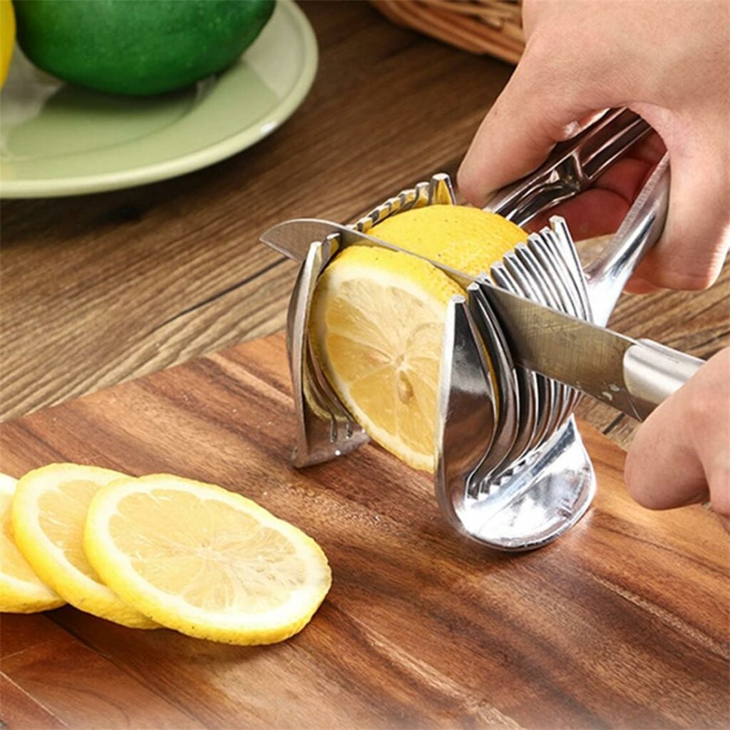 InfantLY Bright Kitchen Gadgets Handy Stainless Steel Onion Holder Potato Tomato Slicer Vegetable Fruit Cutter Safety Cooking Tools Accessories InfantLY Bright Kitchen Gadgets Handy Stainless Steel Onion Holder Potato Tomato Slicer Vegetable Fruit Cutter Safety Cooking Tools Accessories