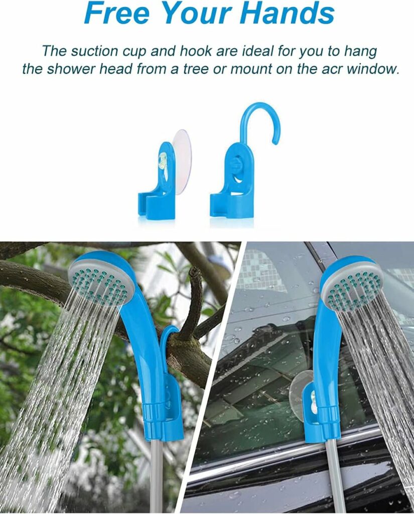 innhom Portable Shower Camping Shower Outdoor Camp Shower Pump, Electric Rechargeable Portable Camping Shower, Powered by Rechargeable Battery innhom Portable Shower Camping Shower Outdoor Camp Shower Pump, Electric Rechargeable Portable Camping Shower, Powered by Rechargeable Battery