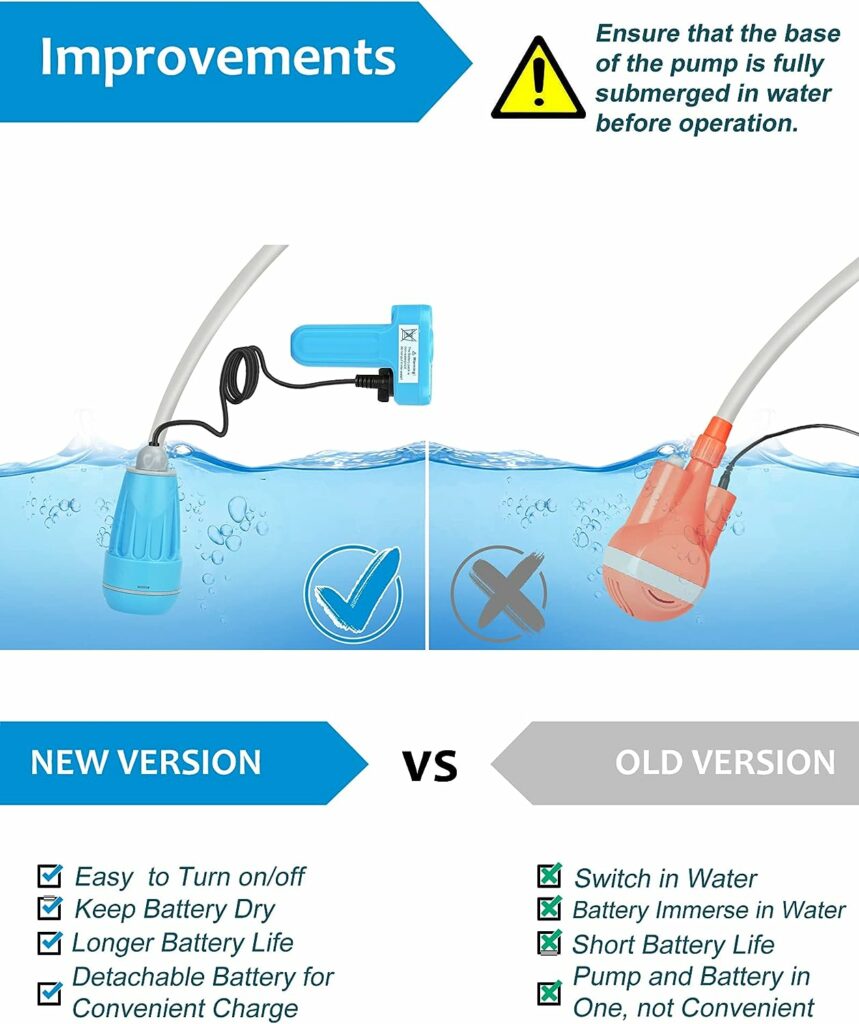 innhom Portable Shower Camping Shower Outdoor Camp Shower Pump, Electric Rechargeable Portable Camping Shower, Powered by Rechargeable Battery innhom Portable Shower Camping Shower Outdoor Camp Shower Pump, Electric Rechargeable Portable Camping Shower, Powered by Rechargeable Battery