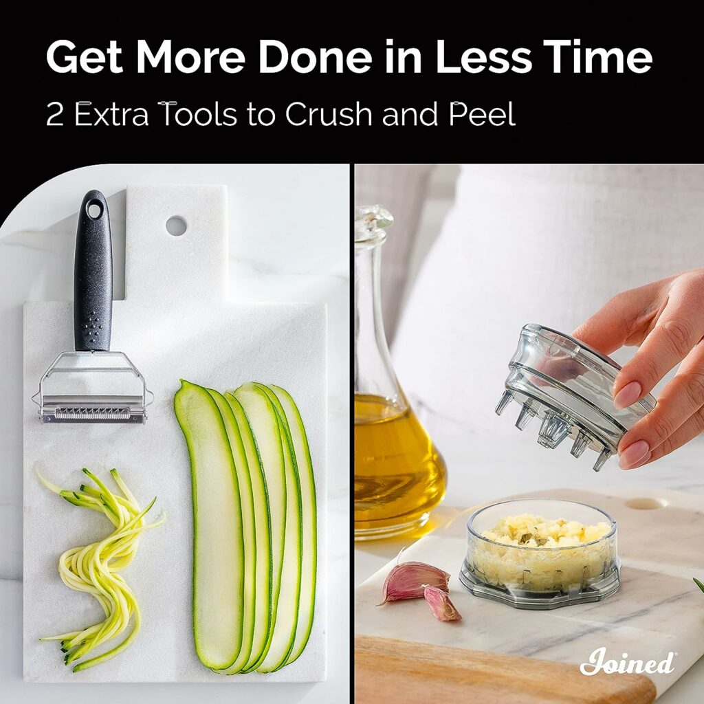 Joined Cheese Grater with Garlic Crusher - Box Grater Cheese Shredder - Cheese Grater with Handle - Graters for Kitchen Stainless Steel Food Grater - Garlic Mincer Tool and Vegetable Peeler Joined Cheese Grater with Garlic Crusher - Box Grater Cheese Shredder - Cheese Grater with Handle - Graters for Kitchen Stainless Steel Food Grater - Garlic Mincer Tool and Vegetable Peeler