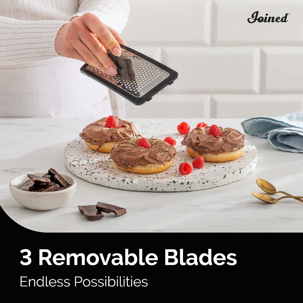 Joined Cheese Grater with Garlic Crusher - Box Grater Cheese Shredder - Cheese Grater with Handle - Graters for Kitchen Stainless Steel Food Grater - Garlic Mincer Tool and Vegetable Peeler Joined Cheese Grater with Garlic Crusher - Box Grater Cheese Shredder - Cheese Grater with Handle - Graters for Kitchen Stainless Steel Food Grater - Garlic Mincer Tool and Vegetable Peeler