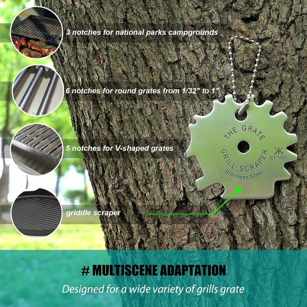 KUNIFU BBQ Grill Scraper, Stocking Stuffers, Bristle-Free for Griddle, Kitchen Gadgets Cleaner, Camping Accessories, Ideal Gifts for Christmas, for Men, Dad, Husband, Boyfriend, Fathers Day KUNIFU BBQ Grill Scraper, Stocking Stuffers, Bristle-Free for Griddle, Kitchen Gadgets Cleaner, Camping Accessories, Ideal Gifts for Christmas, for Men, Dad, Husband, Boyfriend, Fathers Day