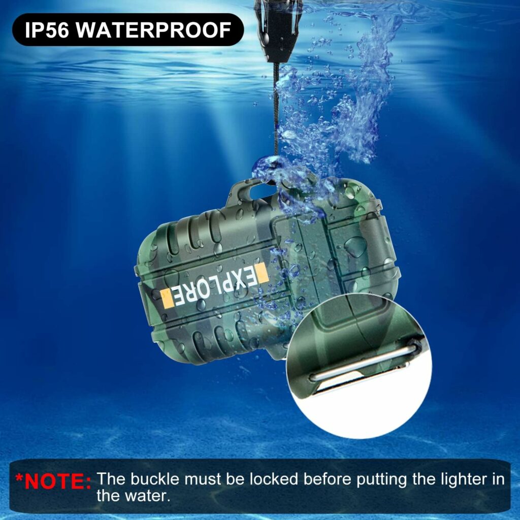 LcFun Waterproof Lighter Outdoor Windproof Lighter Dual Arc Lighter Electric Lighters USB Rechargeable-Flameless-Plasma Cool Lighters for Camping, Hiking, Adventure, Survival Tactical Gear LcFun Waterproof Lighter Outdoor Windproof Lighter Dual Arc Lighter Electric Lighters USB Rechargeable-Flameless-Plasma Cool Lighters for Camping, Hiking, Adventure, Survival Tactical Gear