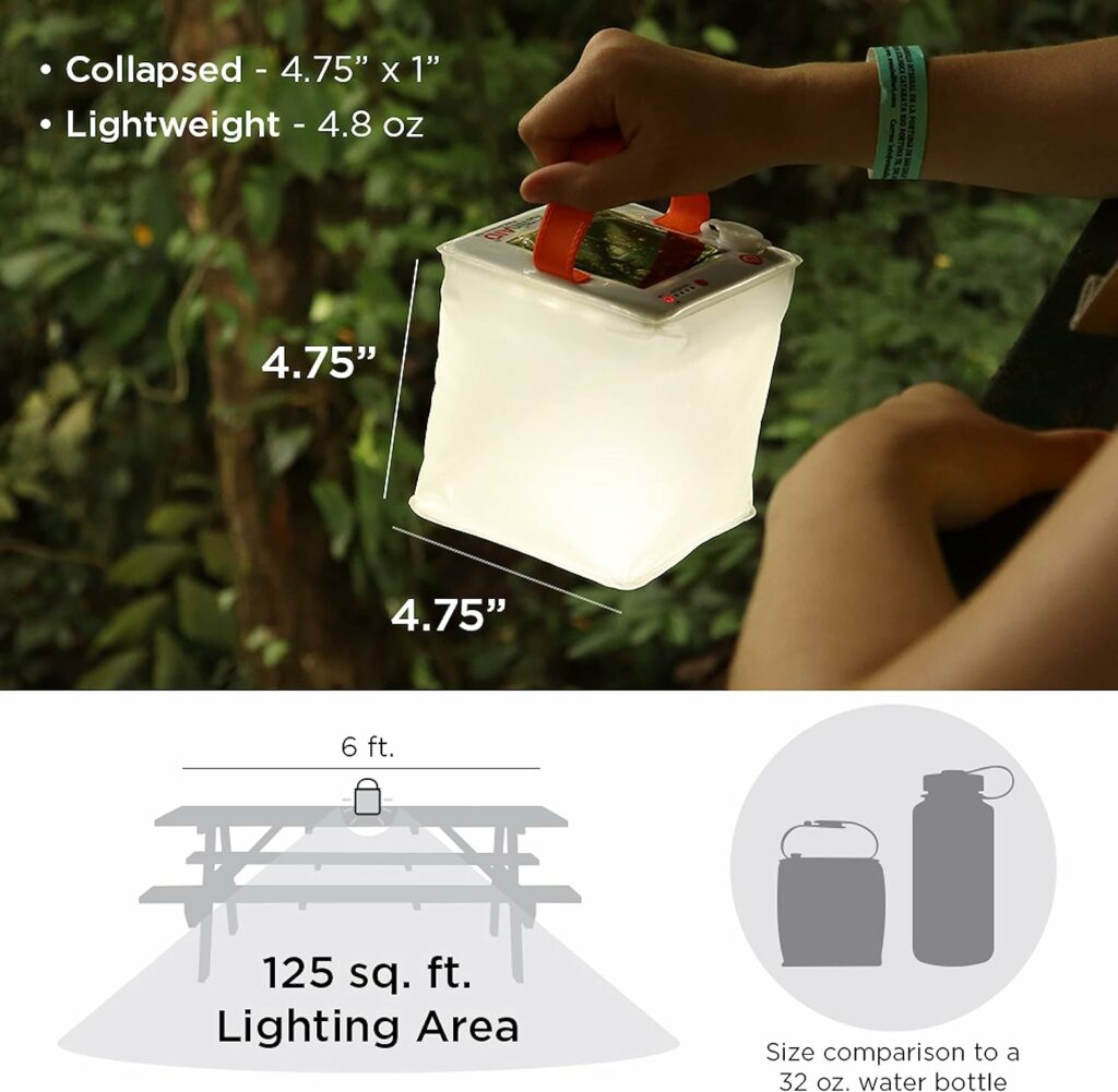 LuminAID Solar Camping Lantern - Inflatable LED Lamp Perfect for Camping, Hiking, Travel and More - Emergency Light for Power Outages, Hurricane, Survival Kits - As Seen on Shark Tank LuminAID Solar Camping Lantern - Inflatable LED Lamp Perfect for Camping, Hiking, Travel and More - Emergency Light for Power Outages, Hurricane, Survival Kits - As Seen on Shark Tank