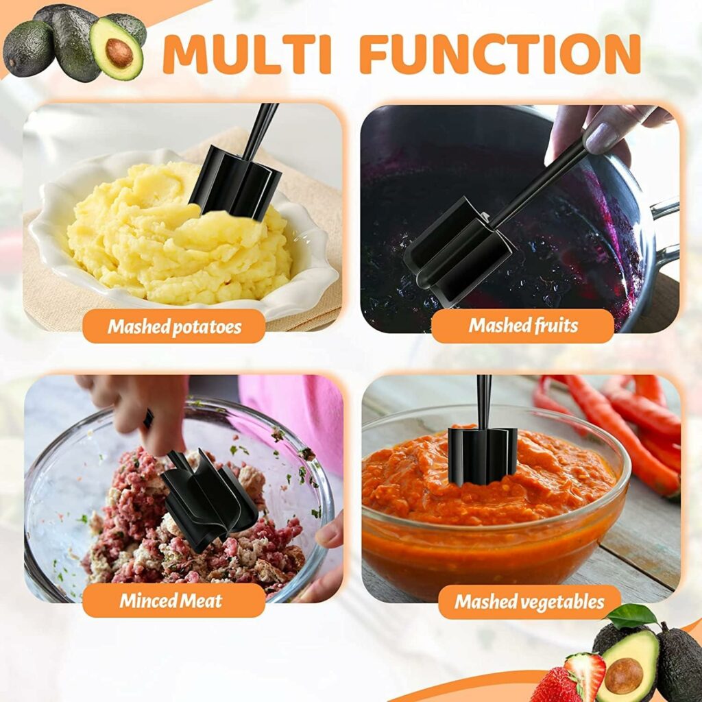 Meat Chopper, Hamburger Chopper, Potato Masher-Professional Multifunctional Heat Resistant Nylon Ground Beef Smasher Kitchen Tools And Gadgets, Safe For Non-Stick Cookware Meat Chopper, Hamburger Chopper, Potato Masher-Professional Multifunctional Heat Resistant Nylon Ground Beef Smasher Kitchen Tools And Gadgets, Safe For Non-Stick Cookware