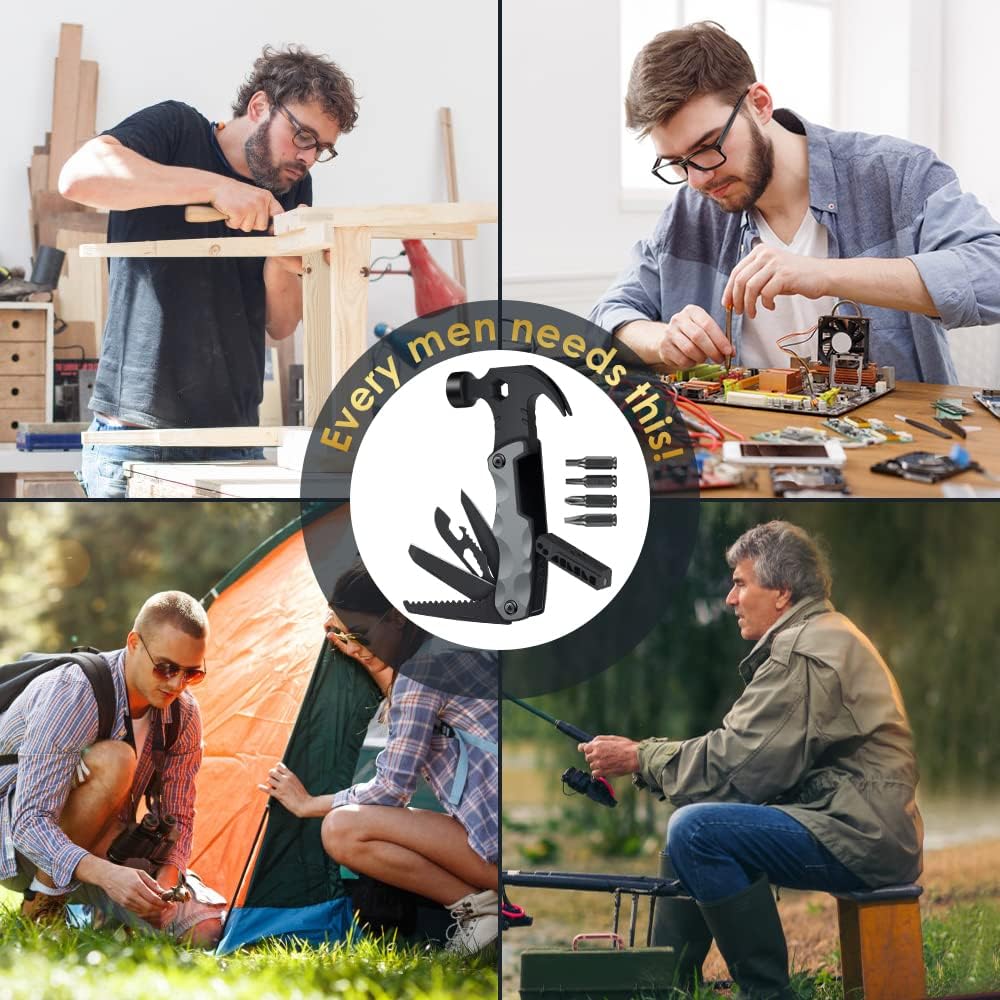 Multitool Camping Accessories Stocking Stuffers for Men Dad Gifts, 13 In 1 Survival Multi Tools Hammer Christmas Cool Gadgets for Adults Him Boyfriend Husband Grandpa Women Birthday Valentines Fathers Multitool Camping Accessories Stocking Stuffers for Men Dad Gifts, 13 In 1 Survival Multi Tools Hammer Christmas Cool Gadgets for Adults Him Boyfriend Husband Grandpa Women Birthday Valentines Fathers