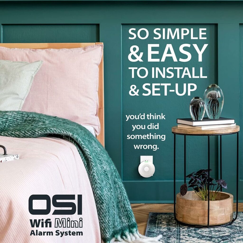 【OSI WIRELESS WIFI SMART HOME SECURITY MINI ALARM SYSTEM - 5 PIECE】DIY Home Wi-Fi Alarm Kit with Motion detector,Notifications with app,door/window sensor, siren,Compatible with Alexa,NO Monthly Fees 【OSI WIRELESS WIFI SMART HOME SECURITY MINI ALARM SYSTEM - 5 PIECE】DIY Home Wi-Fi Alarm Kit with Motion detector,Notifications with app,door/window sensor, siren,Compatible with Alexa,NO Monthly Fees