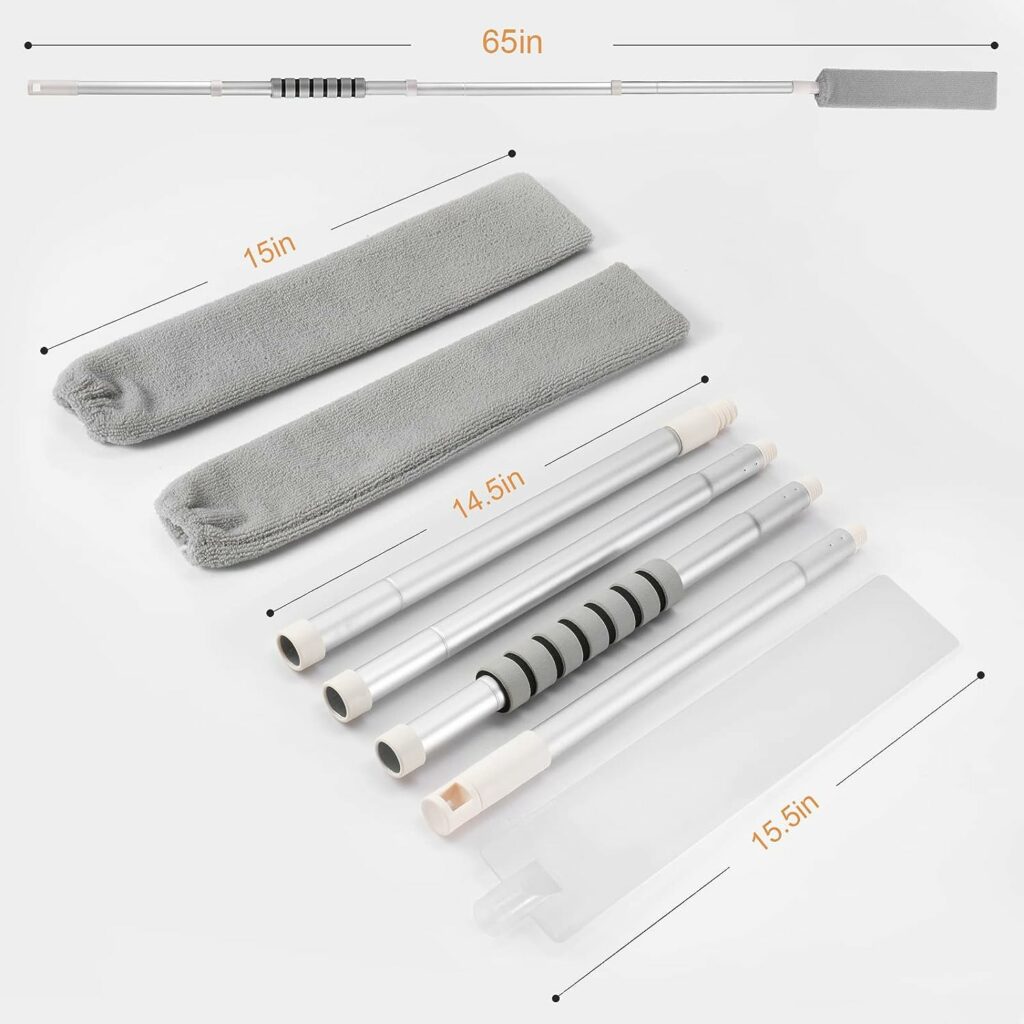 Retractable Gap Dust Cleaner Brush with Extension Pole (29 to 65 inches), Flexible Gap Microfiber Duster Bendable Extendable Washable, Under Appliance Dusters for Cleaning Bed Sofa Furniture Retractable Gap Dust Cleaner Brush with Extension Pole (29 to 65 inches), Flexible Gap Microfiber Duster Bendable Extendable Washable, Under Appliance Dusters for Cleaning Bed Sofa Furniture