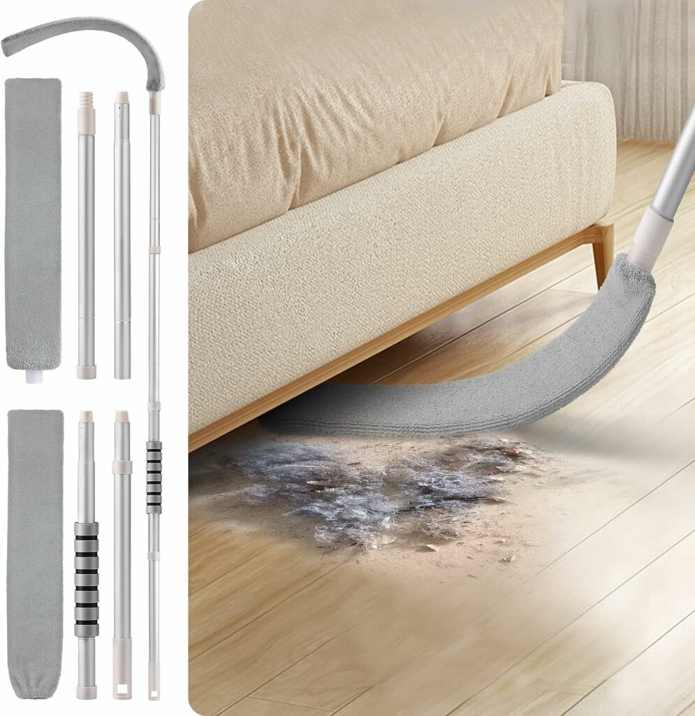 Retractable Gap Dust Cleaner Brush with Extension Pole (29 to 65 inches), Flexible Gap Microfiber Duster Bendable Extendable Washable, Under Appliance Dusters for Cleaning Bed Sofa Furniture Retractable Gap Dust Cleaner Brush with Extension Pole (29 to 65 inches), Flexible Gap Microfiber Duster Bendable Extendable Washable, Under Appliance Dusters for Cleaning Bed Sofa Furniture