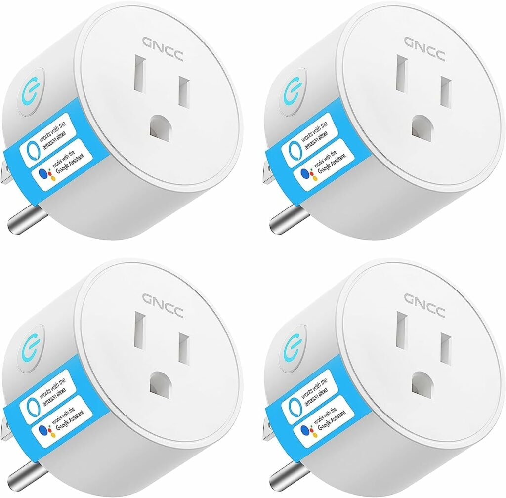 Smart Plug GNCC, Alexa Smart Plugs That Work with Alexa and Google Home, Smart Life Plugs Smart Outlet with WiFi Remote Control and Timer Function 2.4GHz Wi-Fi Only 4Packs New Year Gift Smart Plug GNCC, Alexa Smart Plugs That Work with Alexa and Google Home, Smart Life Plugs Smart Outlet with WiFi Remote Control and Timer Function 2.4GHz Wi-Fi Only 4Packs New Year Gift