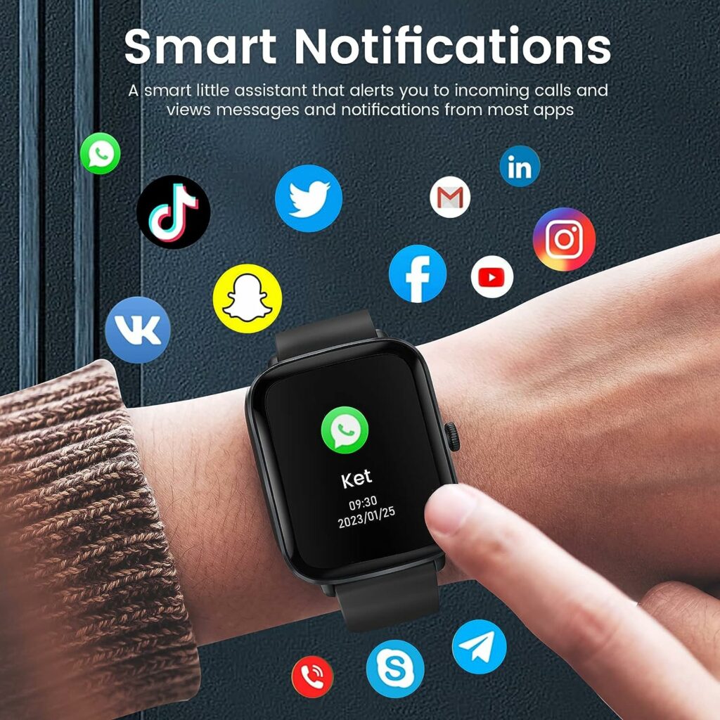 Smart Watch, Fitness Tracker with Heart Rate Blood Oxygen Sleep Monitor, 1.7 DIY Full Touch Screen Smartwatch for Women Men,Waterproof Fitness Watch with 24 Sports Modes for iPhone Android Phones Smart Watch, Fitness Tracker with Heart Rate Blood Oxygen Sleep Monitor, 1.7 DIY Full Touch Screen Smartwatch for Women Men,Waterproof Fitness Watch with 24 Sports Modes for iPhone Android Phones
