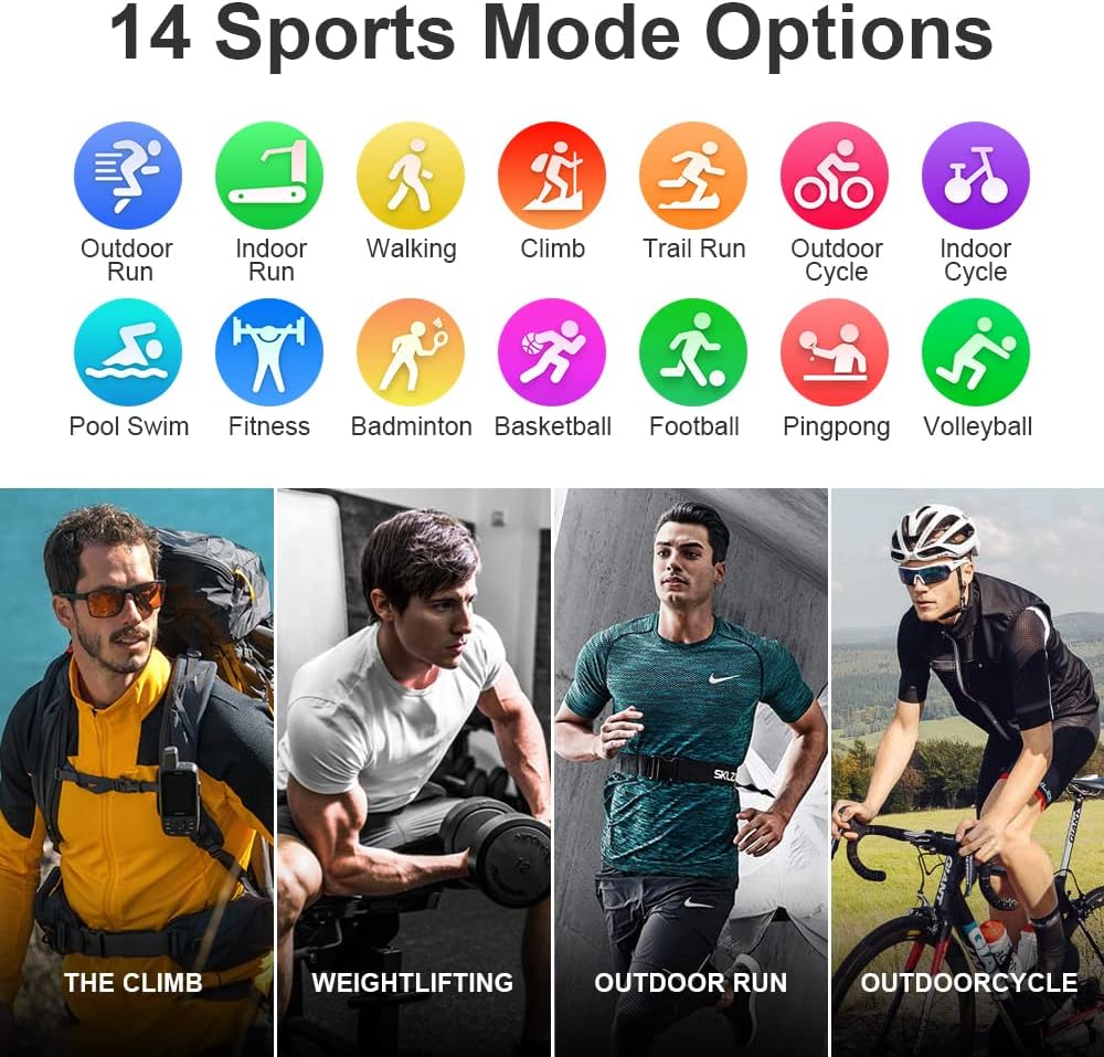 Smart Watch for Men, Fitness Tracker with 24H Heart Rate Monitor,Full Touch Screen Activity Fitness Tracker with Sleep Monitor Waterproof Smartwatch for Android and iOS Smart Watch for Men, Fitness Tracker with 24H Heart Rate Monitor,Full Touch Screen Activity Fitness Tracker with Sleep Monitor Waterproof Smartwatch for Android and iOS