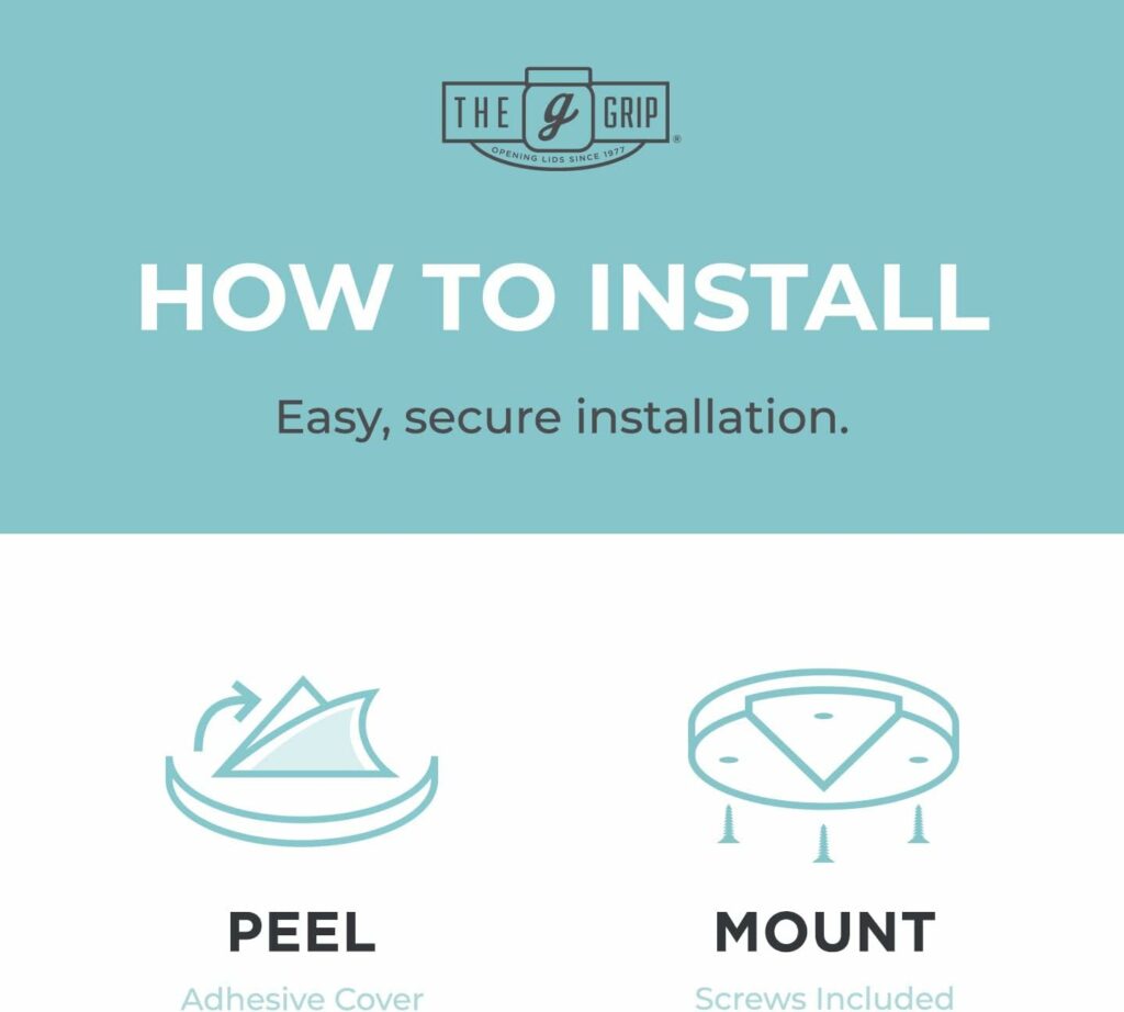 The Grip Jar Opener | Original Under Cabinet Jar Opener, Jar Lid  Bottle Opener, Made in USA, Effortless Jar Opener for Weak Hands  Seniors with Arthritis, Open Any Size Jar  Can, Kitchen Gadgets The Grip Jar Opener | Original Under Cabinet Jar Opener, Jar Lid  Bottle Opener, Made in USA, Effortless Jar Opener for Weak Hands  Seniors with Arthritis, Open Any Size Jar  Can, Kitchen Gadgets