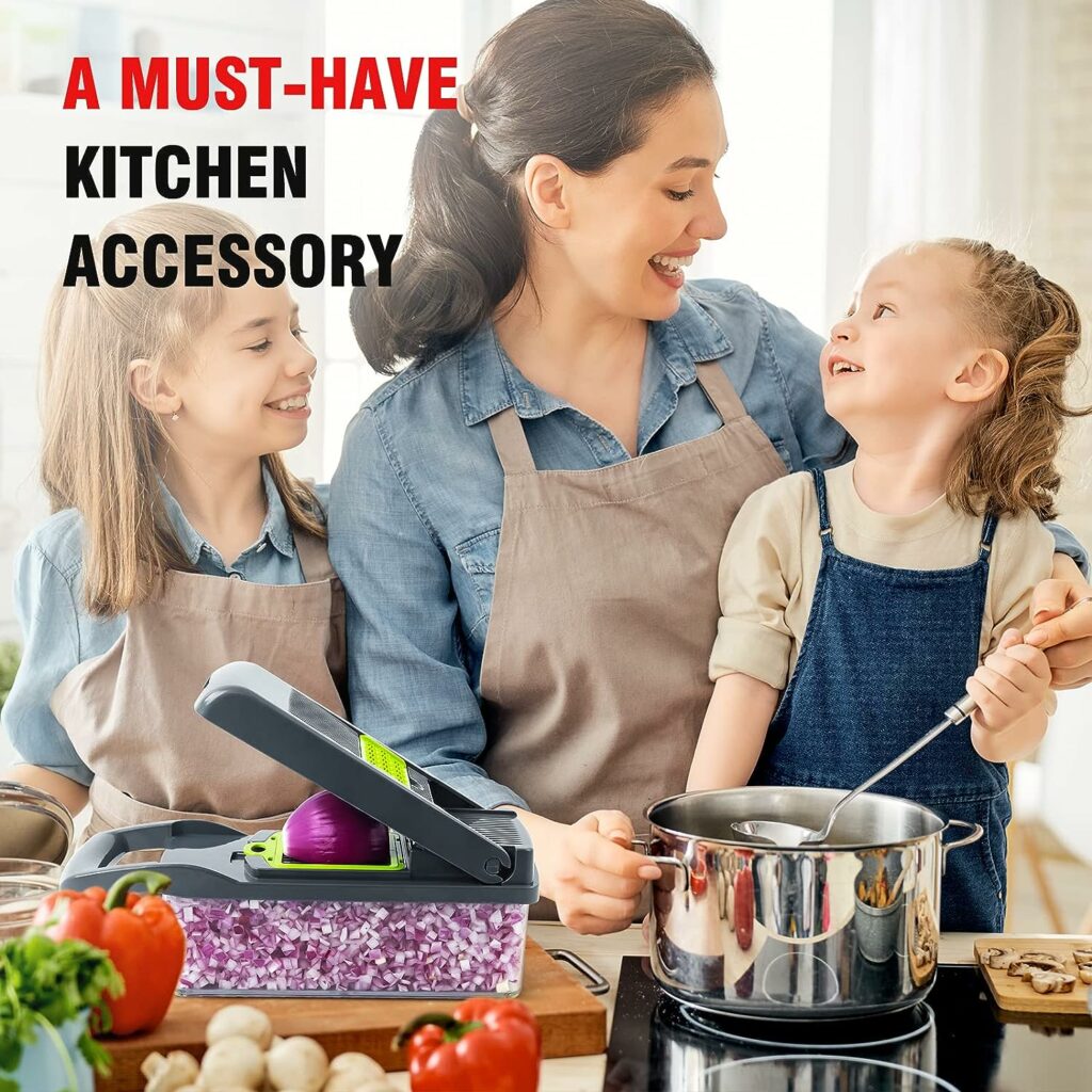 Vegetable Chopper, Pro Onion Chopper, Multifunctional 13 in 1 Food Chopper, Kitchen Vegetable Slicer Dicer Cutter,Veggie Chopper With 8 Blades,Carrot and Garlic Chopper With Container Vegetable Chopper, Pro Onion Chopper, Multifunctional 13 in 1 Food Chopper, Kitchen Vegetable Slicer Dicer Cutter,Veggie Chopper With 8 Blades,Carrot and Garlic Chopper With Container