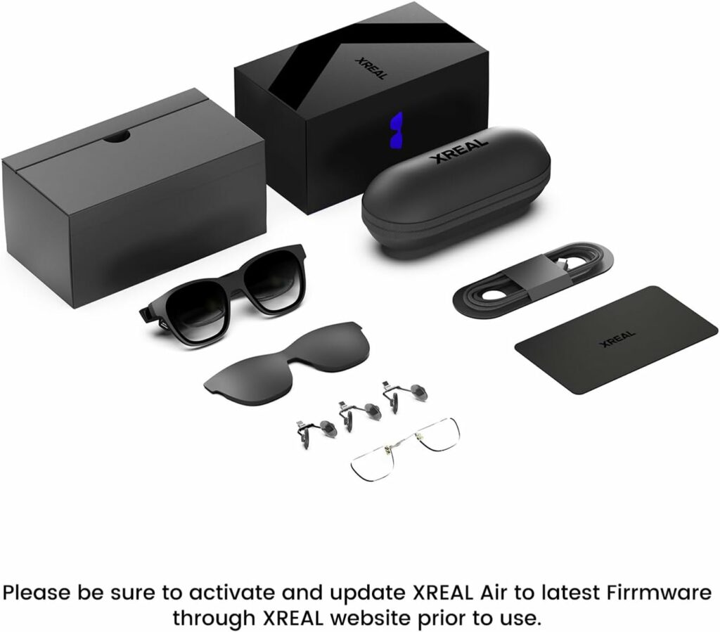 XREAL Air AR Glasses, Smart Glasses with Massive 201 Micro-OLED Virtual Theater, Augmented Reality Glasses, Watch, Stream, and Game on PC/Android/iOS–Consoles  Cloud Gaming Compatible XREAL Air AR Glasses, Smart Glasses with Massive 201 Micro-OLED Virtual Theater, Augmented Reality Glasses, Watch, Stream, and Game on PC/Android/iOS–Consoles  Cloud Gaming Compatible
