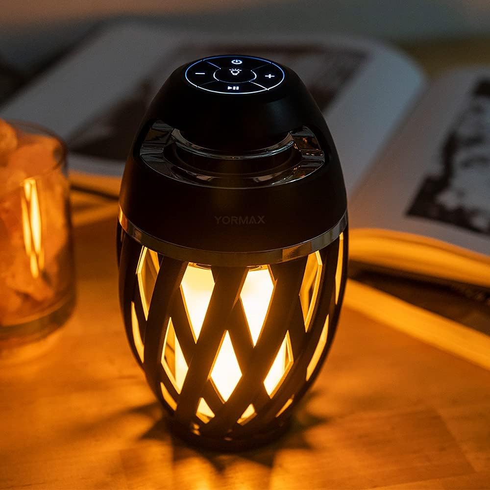 Yormax Outdoor Bluetooth Speaker, Flame Lantern Speakers TWS Allow to Sync Two, Gifts for Men Women, Stereo Speakers for Camping/Garden/Patio Decor, Gadgets for Him Her Dads Mom Wife Husband 1 Pack Yormax Outdoor Bluetooth Speaker, Flame Lantern Speakers TWS Allow to Sync Two, Gifts for Men Women, Stereo Speakers for Camping/Garden/Patio Decor, Gadgets for Him Her Dads Mom Wife Husband 1 Pack