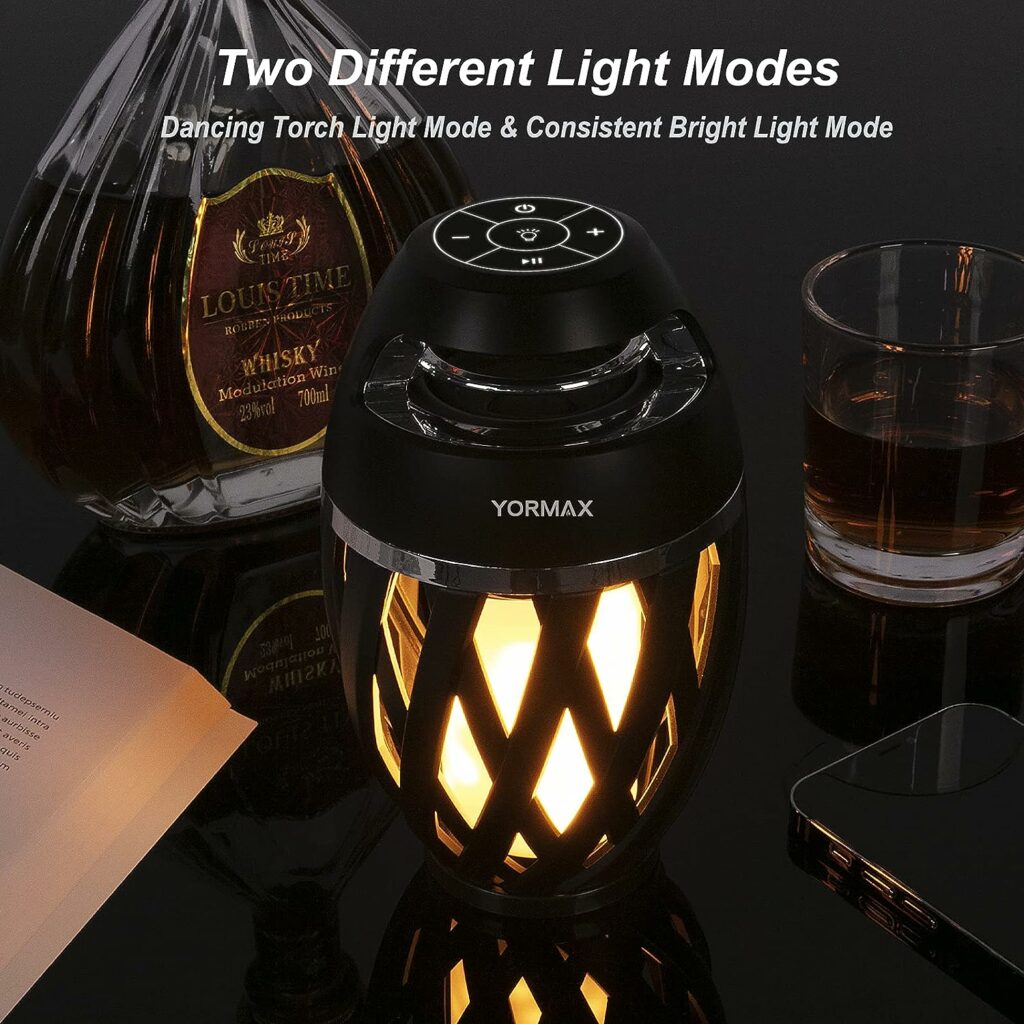 Yormax Outdoor Bluetooth Speaker, Flame Lantern Speakers TWS Allow to Sync Two, Gifts for Men Women, Stereo Speakers for Camping/Garden/Patio Decor, Gadgets for Him Her Dads Mom Wife Husband 1 Pack Yormax Outdoor Bluetooth Speaker, Flame Lantern Speakers TWS Allow to Sync Two, Gifts for Men Women, Stereo Speakers for Camping/Garden/Patio Decor, Gadgets for Him Her Dads Mom Wife Husband 1 Pack