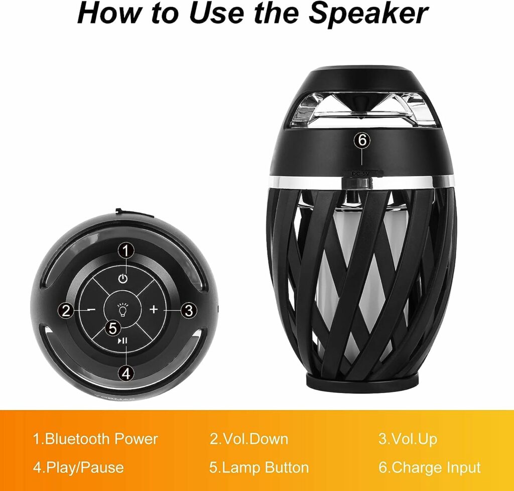 Yormax Outdoor Bluetooth Speaker, Flame Lantern Speakers TWS Allow to Sync Two, Gifts for Men Women, Stereo Speakers for Camping/Garden/Patio Decor, Gadgets for Him Her Dads Mom Wife Husband 1 Pack Yormax Outdoor Bluetooth Speaker, Flame Lantern Speakers TWS Allow to Sync Two, Gifts for Men Women, Stereo Speakers for Camping/Garden/Patio Decor, Gadgets for Him Her Dads Mom Wife Husband 1 Pack