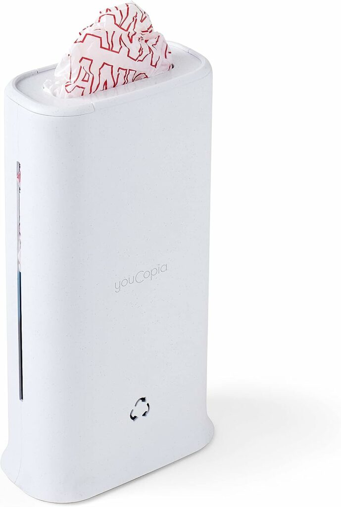 YouCopia StoraBag Space-Saving Plastic Bag Dispenser, Organizer for Kitchen Cabinet or Pantry Storage, One-Size, Speckled White YouCopia StoraBag Space-Saving Plastic Bag Dispenser, Organizer for Kitchen Cabinet or Pantry Storage, One-Size, Speckled White