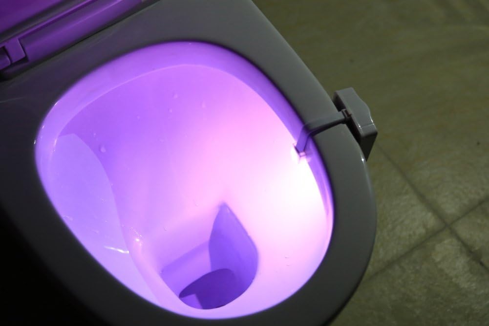 ZEZHOU Original Toilet Night Light 2 Pack, Motion Sensor Activated LED Lamp, Fun 8 Colors Changing Bathroom Nightlight Add on Toilet Bowl Seat, Perfect Decorating Gadget for Dad Adults Kids Toddler - Amazon.com ZEZHOU Original Toilet Night Light 2 Pack, Motion Sensor Activated LED Lamp, Fun 8 Colors Changing Bathroom Nightlight Add on Toilet Bowl Seat, Perfect Decorating Gadget for Dad Adults Kids Toddler - Amazon.com