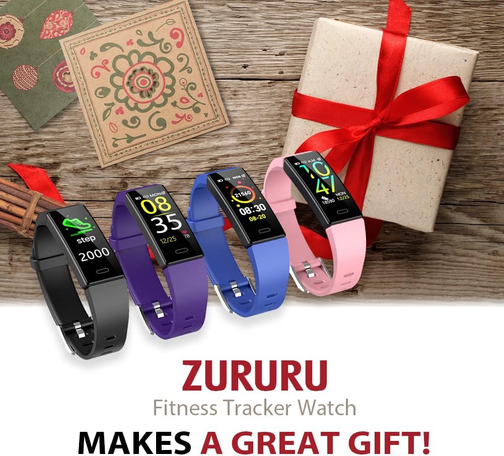 ZURURU Fitness Tracker with Blood Pressure Heart Rate Sleep Health Monitor for Men and Women, Upgraded Waterproof Activity Tracker Watch, Step Calorie Counter Pedometer ZURURU Fitness Tracker with Blood Pressure Heart Rate Sleep Health Monitor for Men and Women, Upgraded Waterproof Activity Tracker Watch, Step Calorie Counter Pedometer