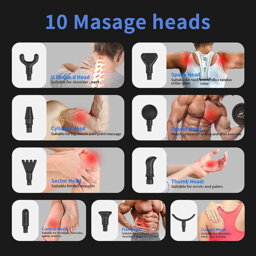 APHERMA Massage Gun, Muscle Massage Gun for Athletes Handheld Deep Tissue Massager Tool 30 Speed Levels 9 Heads, Mothers Day Gifts from Daughter/Son APHERMA Massage Gun, Muscle Massage Gun for Athletes Handheld Deep Tissue Massager Tool 30 Speed Levels 9 Heads, Mothers Day Gifts from Daughter/Son