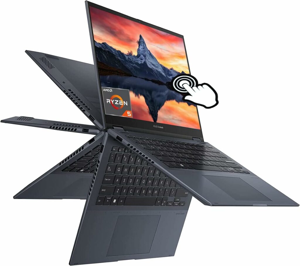 Asus Vivobook S 14 Flip Foldable Business Laptop 2023 Newest, 14 Inch FHD+ Touchscreen, AMD Ryzen 5 5600H Up to 4.2GHz, 16GB RAM 1TB SSD, Numberpad, Fingerprint, Win11, Blue +GM Accessories Asus Vivobook S 14 Flip Foldable Business Laptop 2023 Newest, 14 Inch FHD+ Touchscreen, AMD Ryzen 5 5600H Up to 4.2GHz, 16GB RAM 1TB SSD, Numberpad, Fingerprint, Win11, Blue +GM Accessories