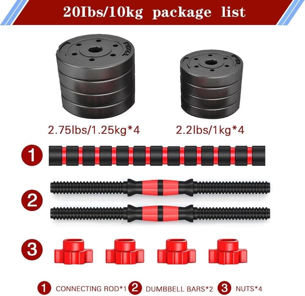 BCBIG Adjustable-Dumbbells-Sets, 20/30/40/60/80lbs Free Weights-Dumbbells Set of 2 Convertible To Barbell A Pair of Lightweight for Home Gym,Women and Men Equipment BCBIG Adjustable-Dumbbells-Sets, 20/30/40/60/80lbs Free Weights-Dumbbells Set of 2 Convertible To Barbell A Pair of Lightweight for Home Gym,Women and Men Equipment