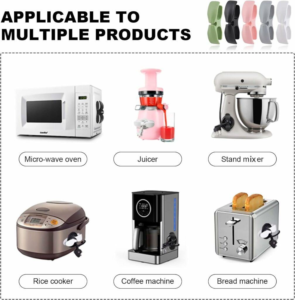 Cord Organizer for Appliances, 5 Pack Cord Wrapper for Appliances, Kitchen Appliance Cord Organizer Holder for Storage Home Appliances Cord Hider (5 Pack)