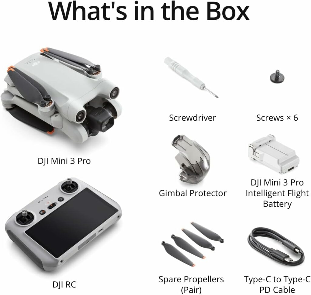 DJI Mini 3 Pro (DJI RC), Lightweight Drone with 4K Video, 48MP Photo, 34 Mins Flight Time, Less than 249 g, Tri-Directional Obstacle Sensing, Return to Home, Drone with Camera for Adults DJI Mini 3 Pro (DJI RC), Lightweight Drone with 4K Video, 48MP Photo, 34 Mins Flight Time, Less than 249 g, Tri-Directional Obstacle Sensing, Return to Home, Drone with Camera for Adults