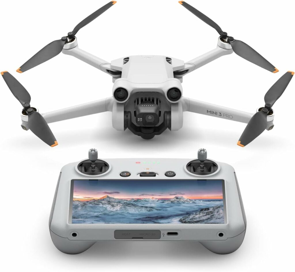 DJI Mini 3 Pro (DJI RC), Lightweight Drone with 4K Video, 48MP Photo, 34 Mins Flight Time, Less than 249 g, Tri-Directional Obstacle Sensing, Return to Home, Drone with Camera for Adults DJI Mini 3 Pro (DJI RC), Lightweight Drone with 4K Video, 48MP Photo, 34 Mins Flight Time, Less than 249 g, Tri-Directional Obstacle Sensing, Return to Home, Drone with Camera for Adults