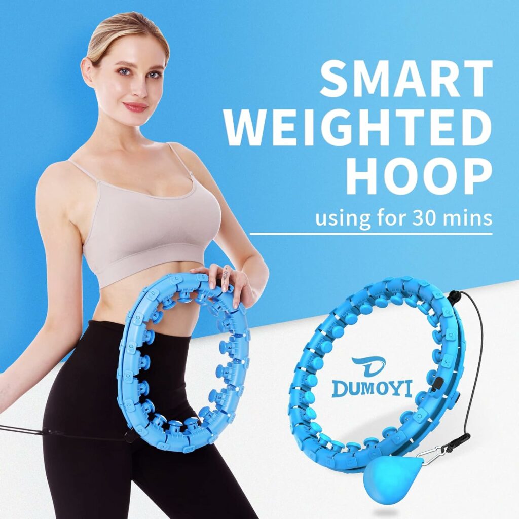 Dumoyi Smart Weighted Fit Hoop for Adults Weight Loss, 24 Detachable Knots, 2 in 1 Adomen Fitness Massage, Great for Adults and Beginners Dumoyi Smart Weighted Fit Hoop for Adults Weight Loss, 24 Detachable Knots, 2 in 1 Adomen Fitness Massage, Great for Adults and Beginners
