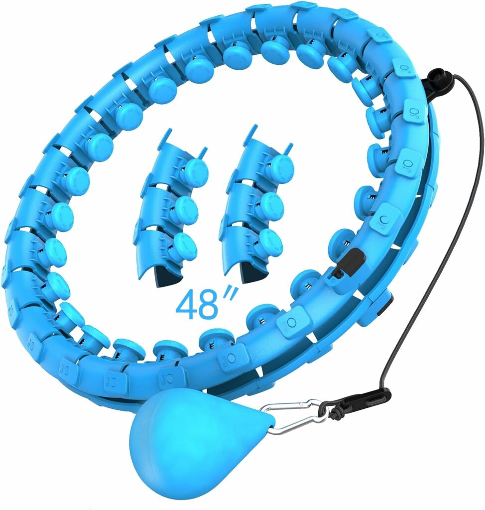 Dumoyi Smart Weighted Fit Hoop for Adults Weight Loss, 24 Detachable Knots, 2 in 1 Adomen Fitness Massage, Great for Adults and Beginners Dumoyi Smart Weighted Fit Hoop for Adults Weight Loss, 24 Detachable Knots, 2 in 1 Adomen Fitness Massage, Great for Adults and Beginners