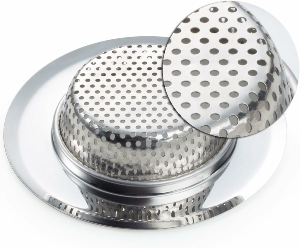 Fengbao 2PCS Kitchen Sink Strainer - Stainless Steel, Large Wide Rim 4.5 Diameter Fengbao 2PCS Kitchen Sink Strainer - Stainless Steel, Large Wide Rim 4.5 Diameter
