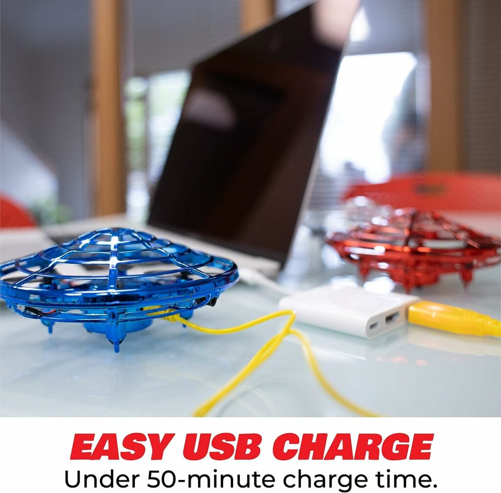 Force1 Scoot Hand Operated Drone for Kids or Adults - Hands Free Motion Sensor Mini Drone, Easy Indoor Small UFO Toy Flying Ball Drone Toy for Boys and Girls Kids Drones (Blue) Force1 Scoot Hand Operated Drone for Kids or Adults - Hands Free Motion Sensor Mini Drone, Easy Indoor Small UFO Toy Flying Ball Drone Toy for Boys and Girls Kids Drones (Blue)