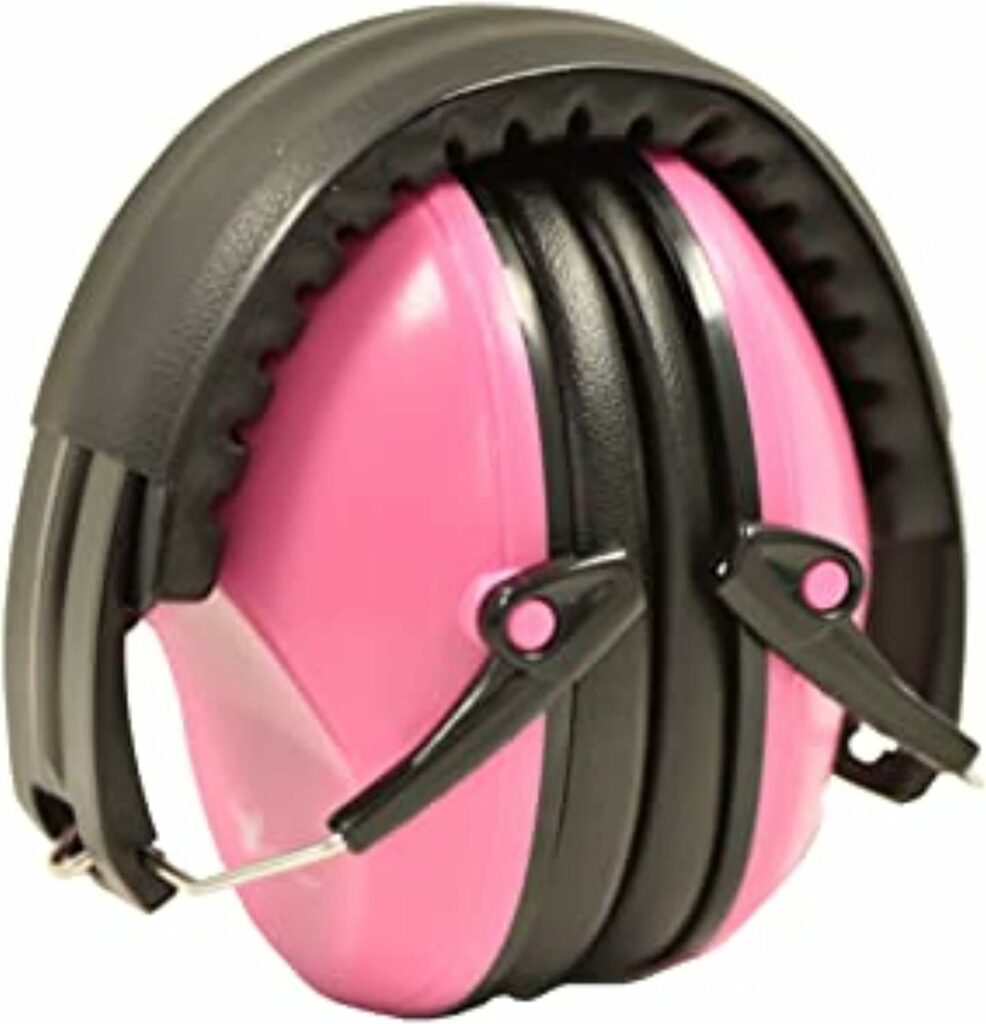 G  F Products Earmuff Hearing Protection with Low Profile Passive Folding Design 26Db NRR  Reducesup To 125Db Noise Reduction, For Both Aduit  Kids Adjustble Headband, Pink, 13010PK G  F Products Earmuff Hearing Protection with Low Profile Passive Folding Design 26Db NRR  Reducesup To 125Db Noise Reduction, For Both Aduit  Kids Adjustble Headband, Pink, 13010PK