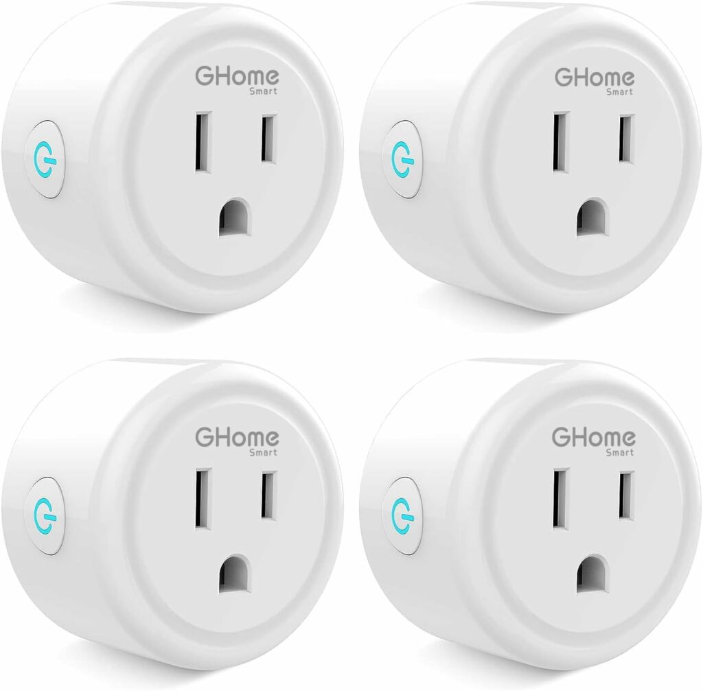 GHome Smart Mini Smart Plug, WiFi Outlet Socket Works with Alexa and Google Home, Remote Control with Timer Function, Only Supports 2.4GHz Network, No Hub Required, ETL FCC Listed (4 Pack) GHome Smart Mini Smart Plug, WiFi Outlet Socket Works with Alexa and Google Home, Remote Control with Timer Function, Only Supports 2.4GHz Network, No Hub Required, ETL FCC Listed (4 Pack)