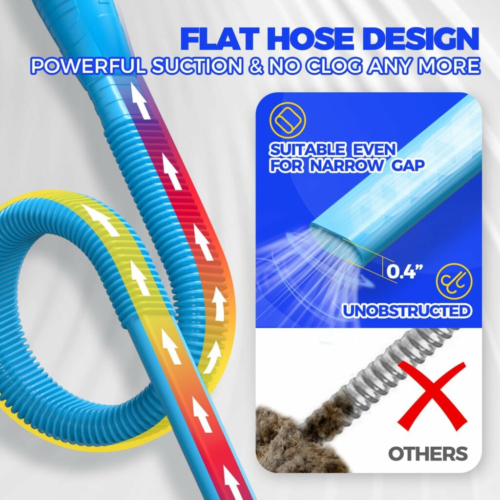Holikme Dryer Vent Cleaner Kit Vacuum Hose Attachment Brush, Lint Remover, Dryer Vent Vacuum Hose, Blue Holikme Dryer Vent Cleaner Kit Vacuum Hose Attachment Brush, Lint Remover, Dryer Vent Vacuum Hose, Blue