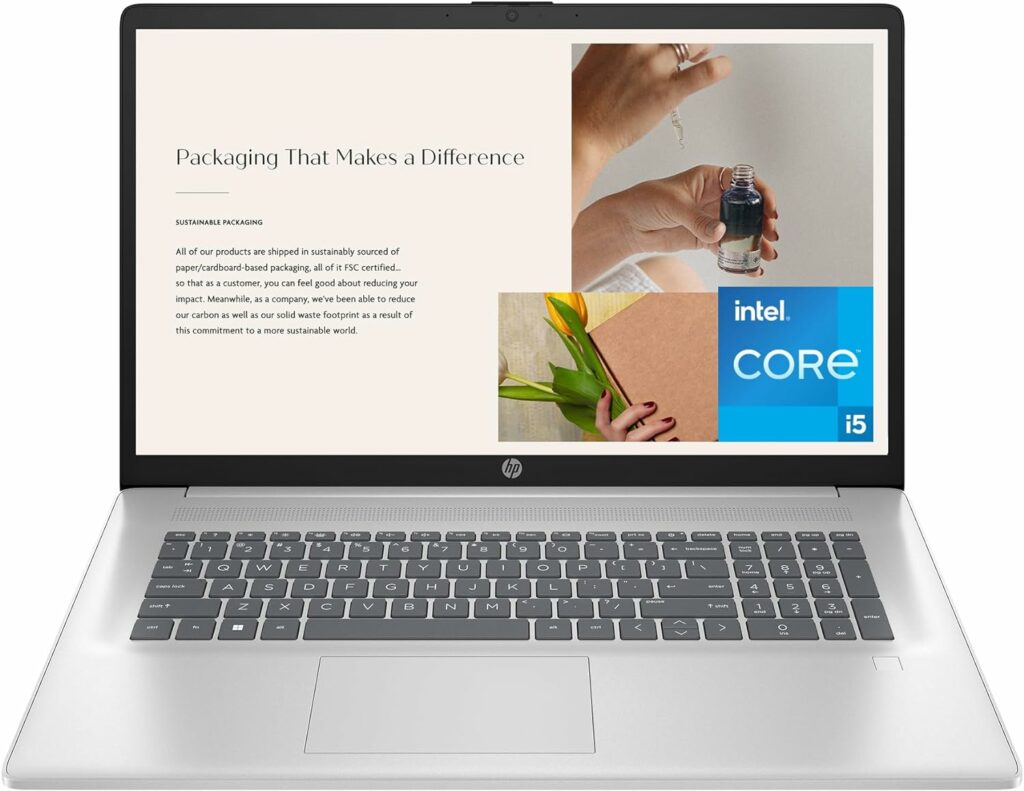 HP 17 inch Laptop, HD+ Display, 12th Generation Intel Core i5-1235U, 8 GB RAM, 512 GB SSD, Intel Iris Xe Graphics, Windows 11 Home, 17-cn2099nr (2023) HP 17 inch Laptop, HD+ Display, 12th Generation Intel Core i5-1235U, 8 GB RAM, 512 GB SSD, Intel Iris Xe Graphics, Windows 11 Home, 17-cn2099nr (2023)