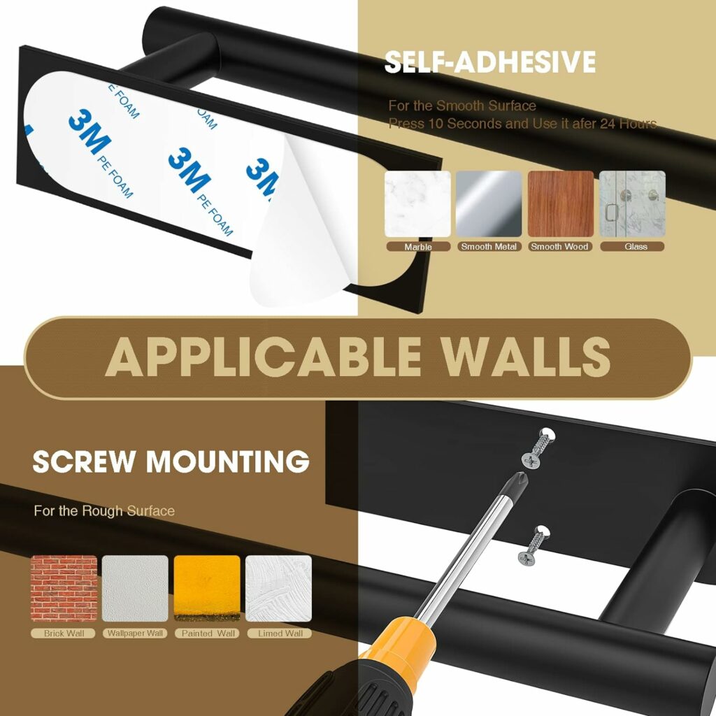 JDGOU Paper Towel Holder Self Adhesive or Drilling,Paper Towel Holder Under Cabinet,Paper Towel Holder Wall Mount Waterproof and Rustproof,Perfect Kitchen Organization for Kitchen,Sink,Bathroom Black JDGOU Paper Towel Holder Self Adhesive or Drilling,Paper Towel Holder Under Cabinet,Paper Towel Holder Wall Mount Waterproof and Rustproof,Perfect Kitchen Organization for Kitchen,Sink,Bathroom Black